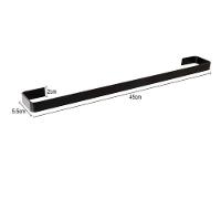 Porta Toalha De Banho Quadrado Preto Fosco - 7