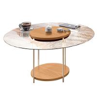 Painel Ripado You Illusion 1.8 Com Mesa De Centro Sky Com Tampo De Vidro Cinamomo Off White - Hb Móveis