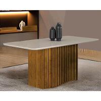 Mesa De Jantar Siena 180x90 Com Vidro Freijó Off White – Leifer Móveis - 3