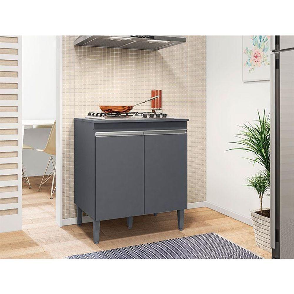 Balcão Cooktop Ambiente Andréia Cinza Fosco - Ajl - 1