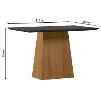 Mesa De Jantar 120 Cm Barbara Com Vidro Ype Preto – New Ceval - 2