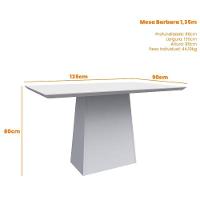 Mesa De Jantar 135x90 Cm Barbara Com Vidro Off White – New Ceval - 2
