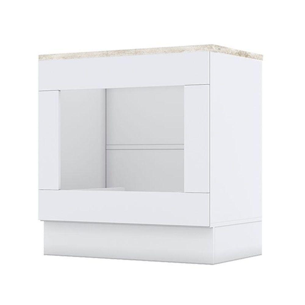 Balcão Forno De Embutir Nova York Branco Com Tampo Calcare – Henn - 1