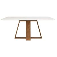 Mesa De Jantar Kiara Freijó Off White Com 4 Cadeiras Yasmin Freijó Veludo Kraft - Dj Móveis - 2