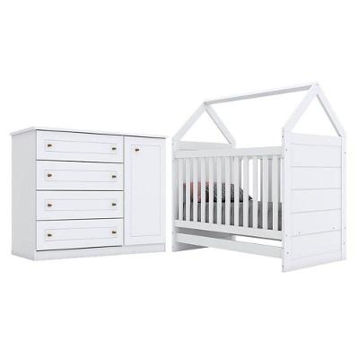 Berço Montessoriano Americano E Cômoda Infantil Mississipi Branco Hp – Henn