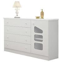 Quarto De Bebê Completo Eloisa Com Berço Lila Branco Brilho - Phoenix