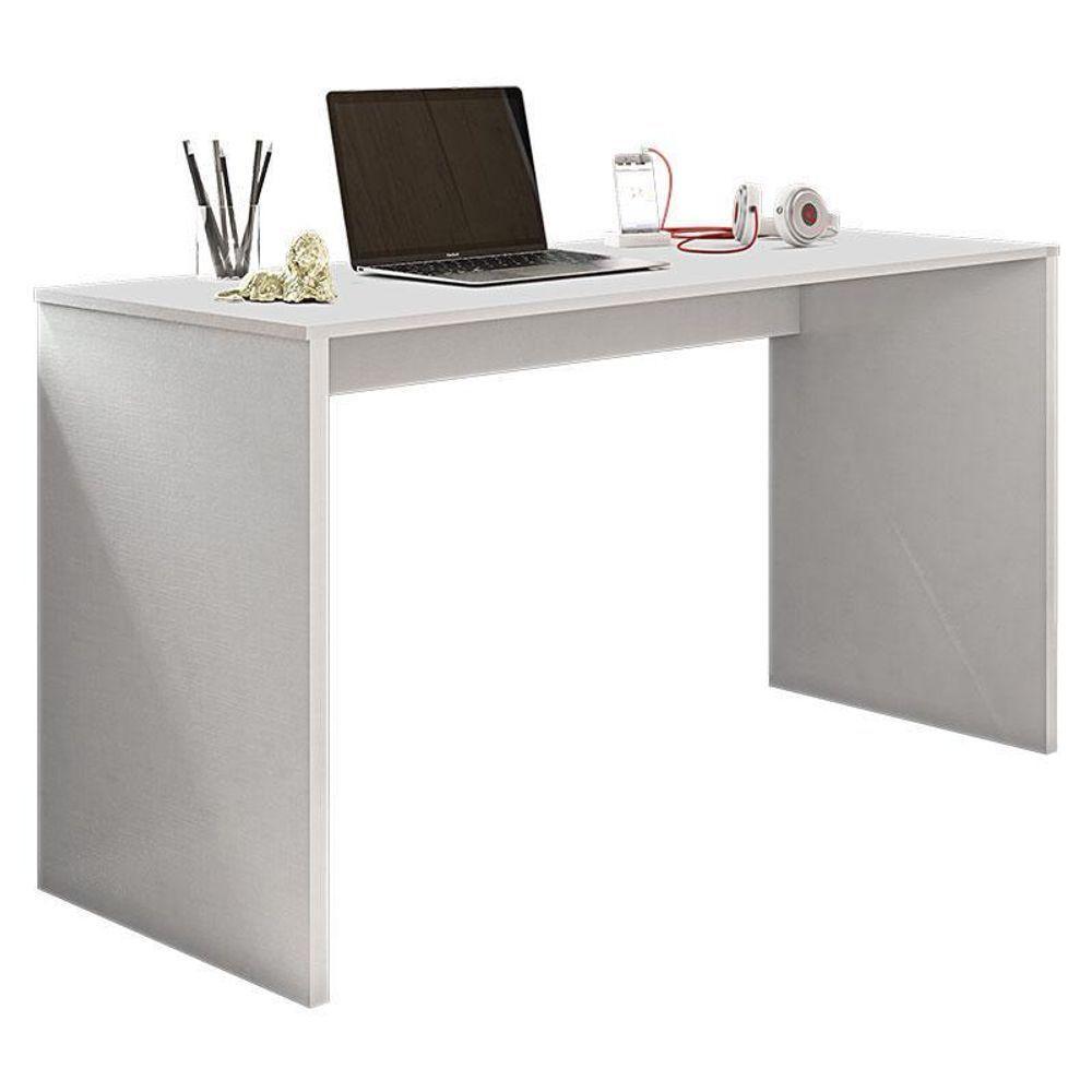 Mesa Para Computador Gávea E Livreiro Office Com Portas Pequenas Branco Trama - Móveis Leão - 2