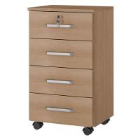 Kit 2 Gaveteiros Para Escritório Gávea Com Chave E 2 Livreiros Office Freijó Fosco – Móveis Leão - 2