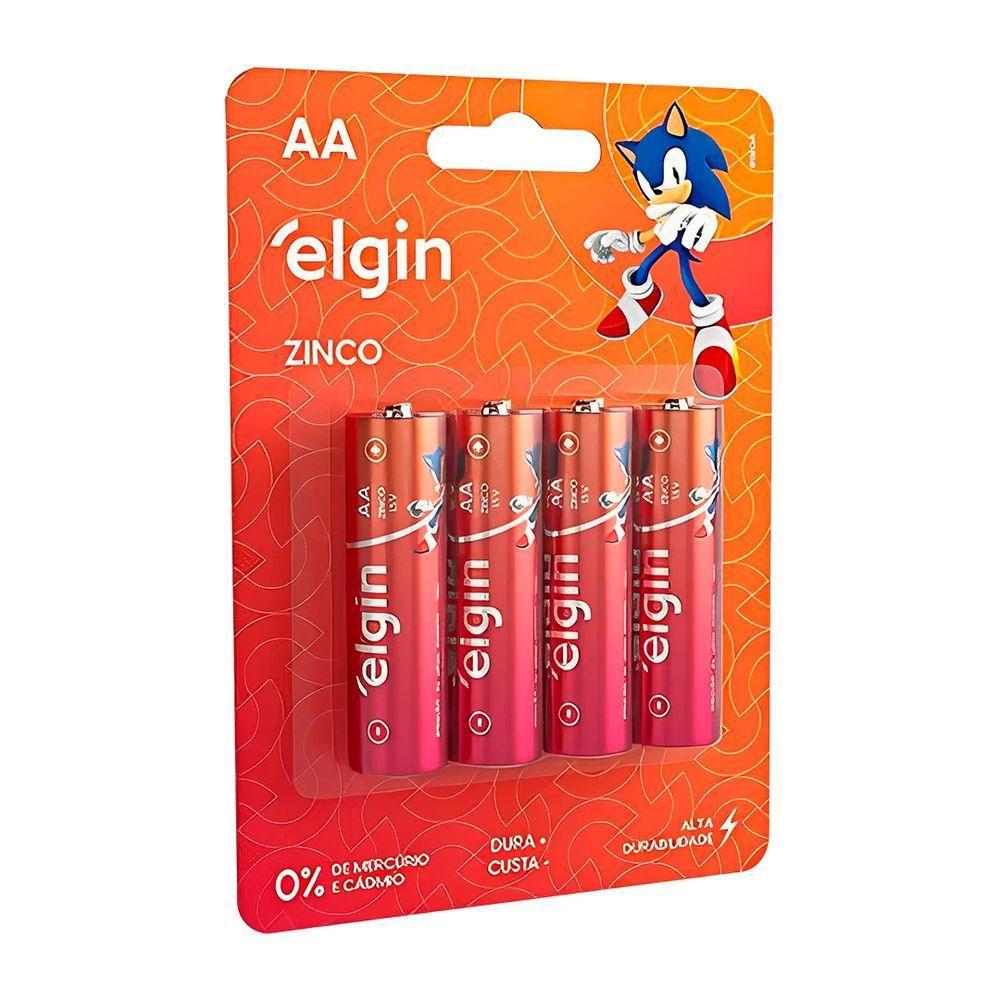 60 Pilhas Palito De Zinco Carvão 1,5v Elgin Aaa - 5