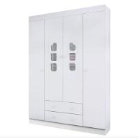 Quarto De Bebê Lívia Com Berço Americano Lara Branco Brilho E Colchão – Phoenix - 2