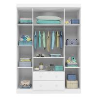 Quarto De Bebê Lívia Com Berço Americano Lara Branco Brilho E Colchão – Phoenix - 3