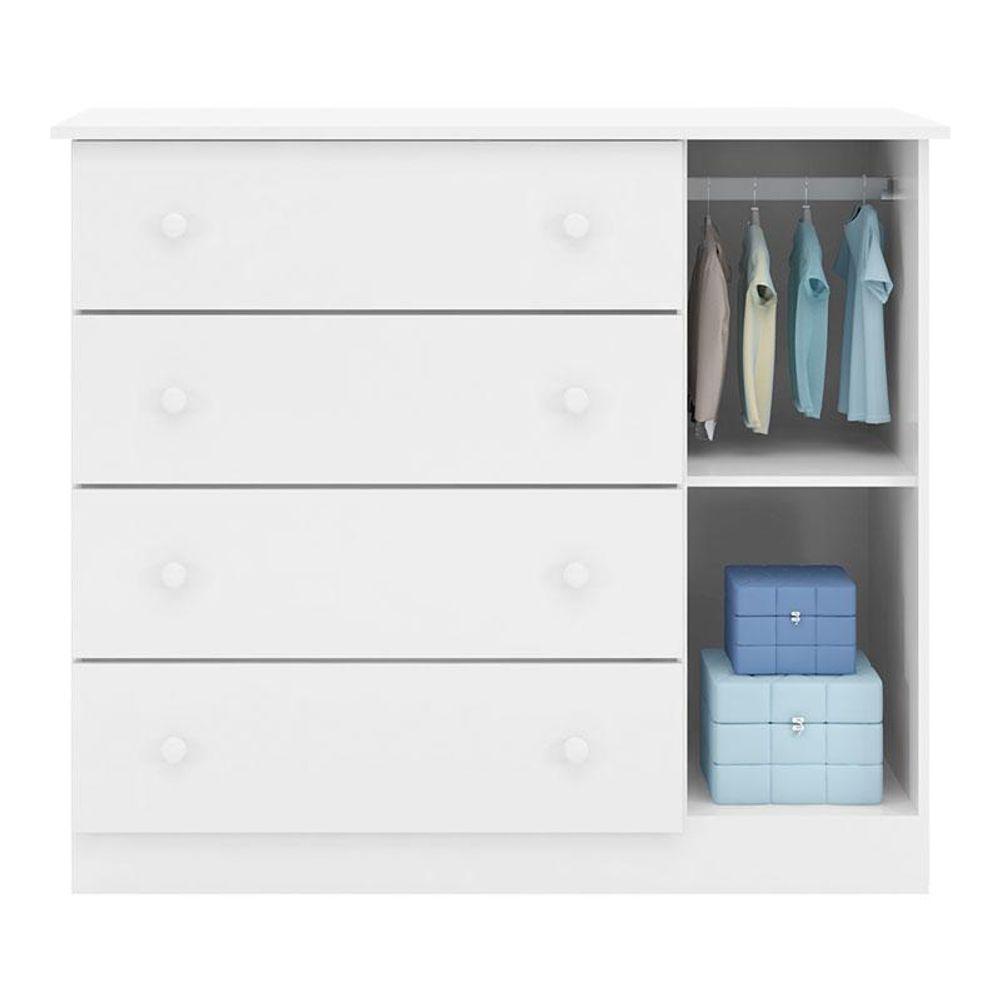 Quarto De Bebê Helena Com Berço Lila Branco Brilho Com Colchão Phisical – Phoenix - 5