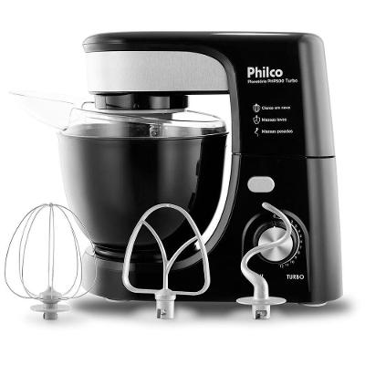 Batedeira Planetária Philco PHP500 4,5L 700W 11 Velocidades com Tigela Plástica 220V