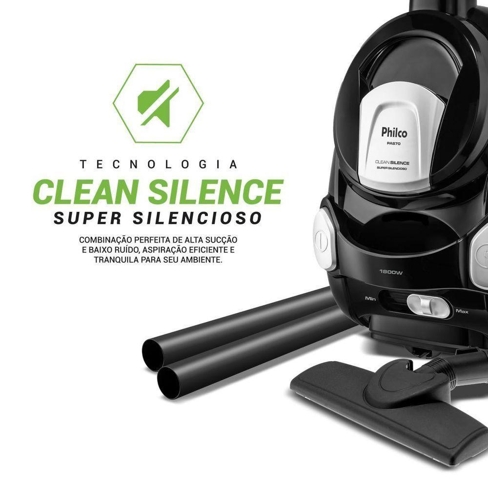 Aspirador De Pó Philco 1800W 2,2L Super Silencioso PAS70 220V - 3