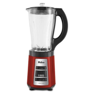 Liquidificador Philco PLQ2000 600W 1,75L com Jarra de Vidro e Função Autolimpeza Vermelho 110V