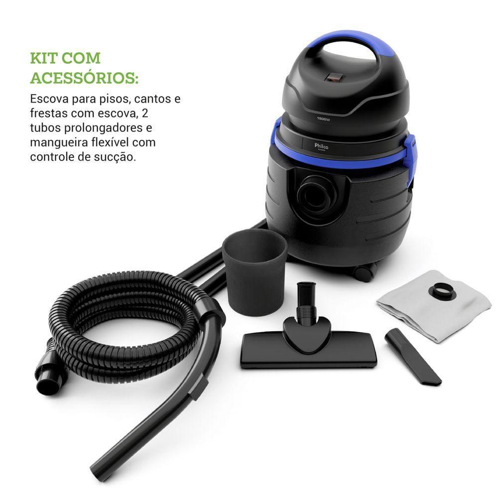 Aspirador De água E Pó Philco 1500W 20L PAS80 110V - 5