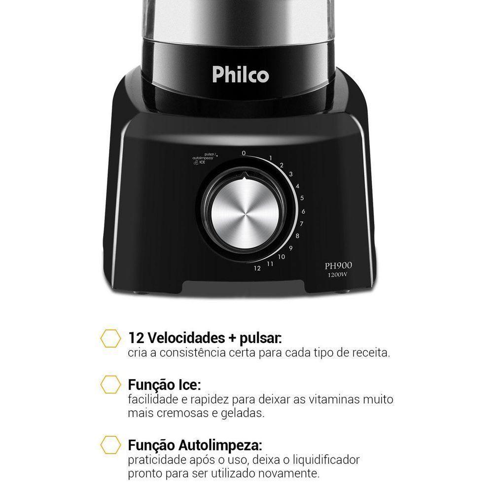 Liquidificador Philco PH900 Preto 1200W 220V - 7