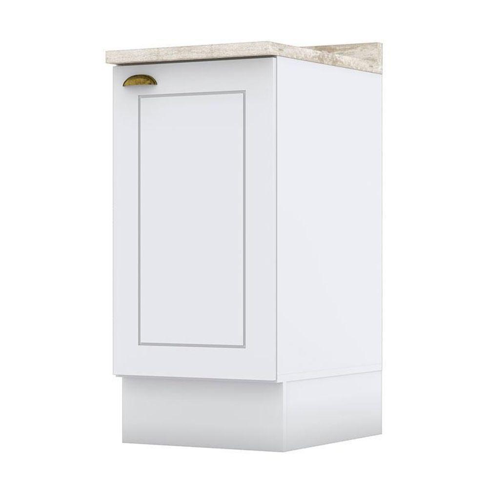 Balcão 1 Porta 40 Cm Nova York Branco Com Tampo Calcare – Henn - 1