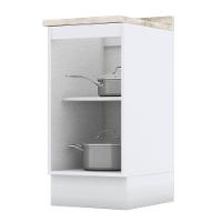 Balcão 1 Porta 40 Cm Nova York Branco Com Tampo Calcare – Henn - 2