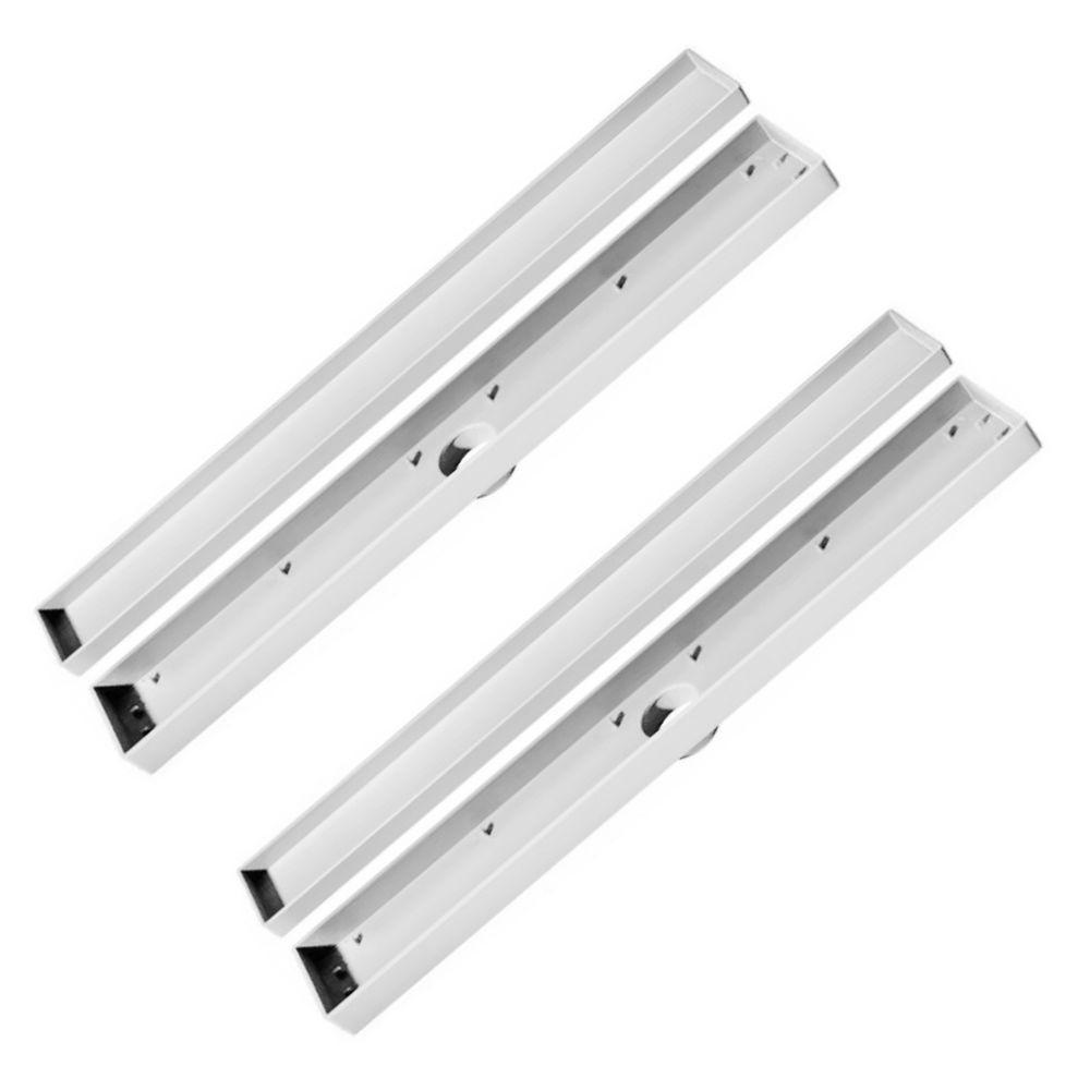 Kit 2 Ralo Oculto Linear Embutir 5x50 P/ Porcelanato Branco - 1