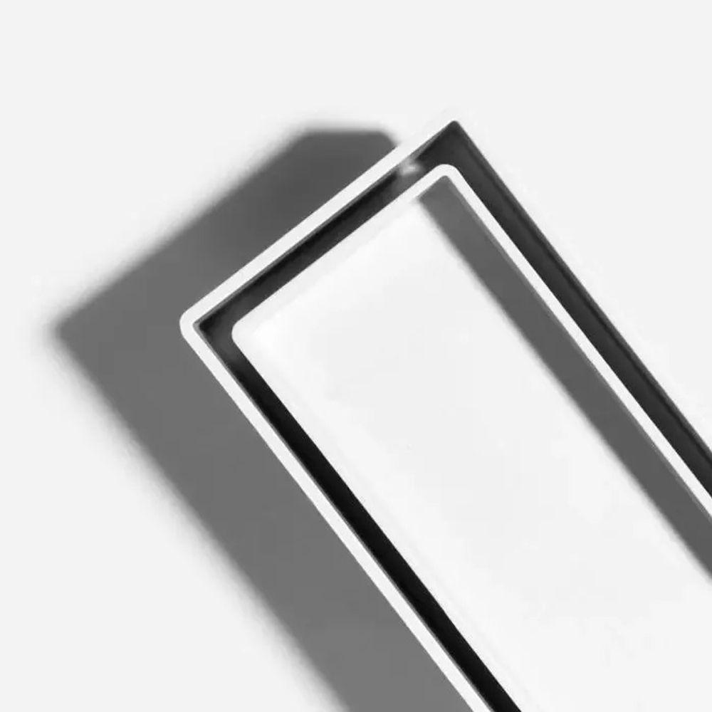 Kit 2 Ralo Oculto Linear Embutir 5x50 P/ Porcelanato Branco - 4