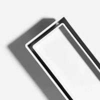 Kit 2 Ralo Oculto Linear Embutir 5x50 P/ Porcelanato Branco