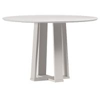 Mesa De Jantar 120 Cm Isabela Com Vidro Off White – New Ceval - 1