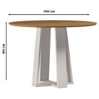Mesa De Jantar 100x100 Cm Isabela Sem Vidro Off White Ype – New Ceval - 2