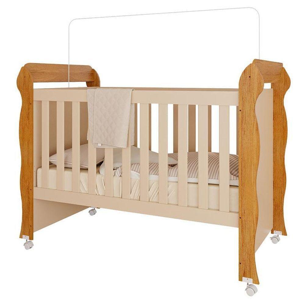 Quarto De Bebê Ariel 4 Portas Com Berço Americano Mirelle Off White Bétula Com Colchão Ortobom– Carolina Baby - 2