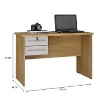 Mesa Para Computador Byte Cinamomo Off White - Valdemóveis - 3