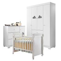 Quarto De Bebê Ane Com Berço Americano Mirelle Branco Brilho – Phoenix Baby - 1