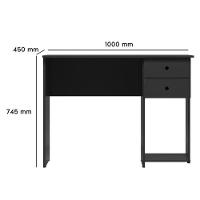 Mesa Escrivaninha 4115 Preto Fosco - Qmovi - 2
