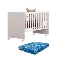 Berço Nacional Doce Sonho 3540 Branco Brilho Com Colchão Ortobom – Qmovi - 1