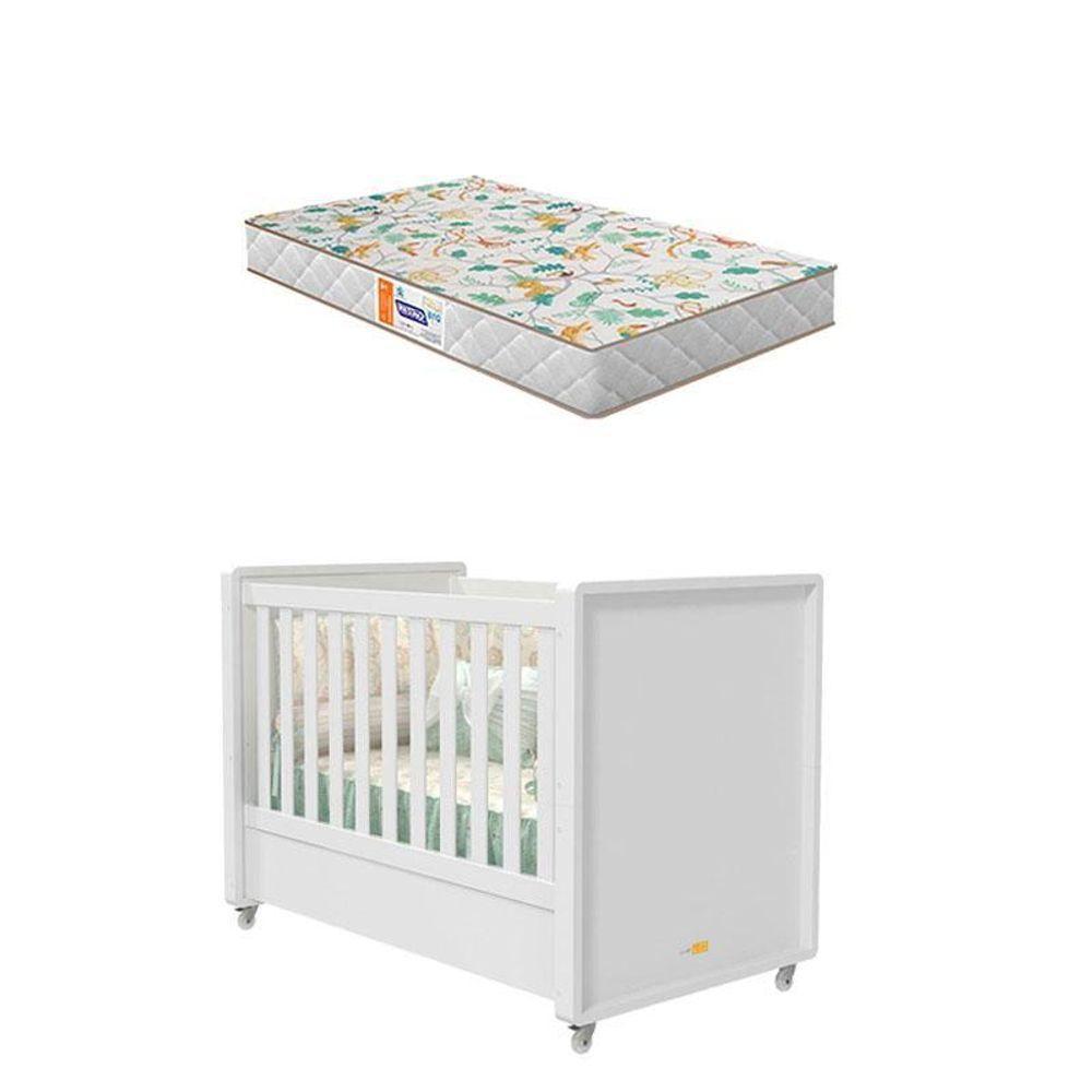Berço Americano Tutto New Branco Com Colchão Gazin – Matic - 1