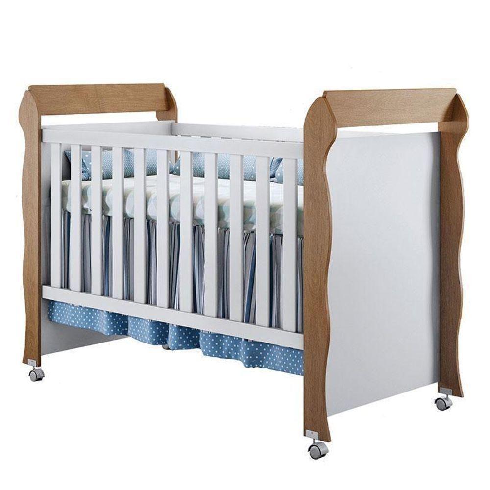 Berço Americano Mirelle E Guarda Roupa New Selena 4 Portas Branco Acetinado Amadeirado – Carolina Móveis - 2