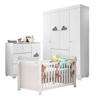 Quarto De Bebê Ane Com Berço Americano Lara Branco Brilho – Phoenix Baby - 1