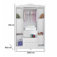 Quarto De Bebê New Selena 4 Portas Com Berço Lila E Cômoda Gran Selena Branco Brilho – Carolina Móveis - 7