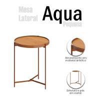 Mesa Lateral Ambiente Aqua Pequena Nature Cobre - Imcal - 4