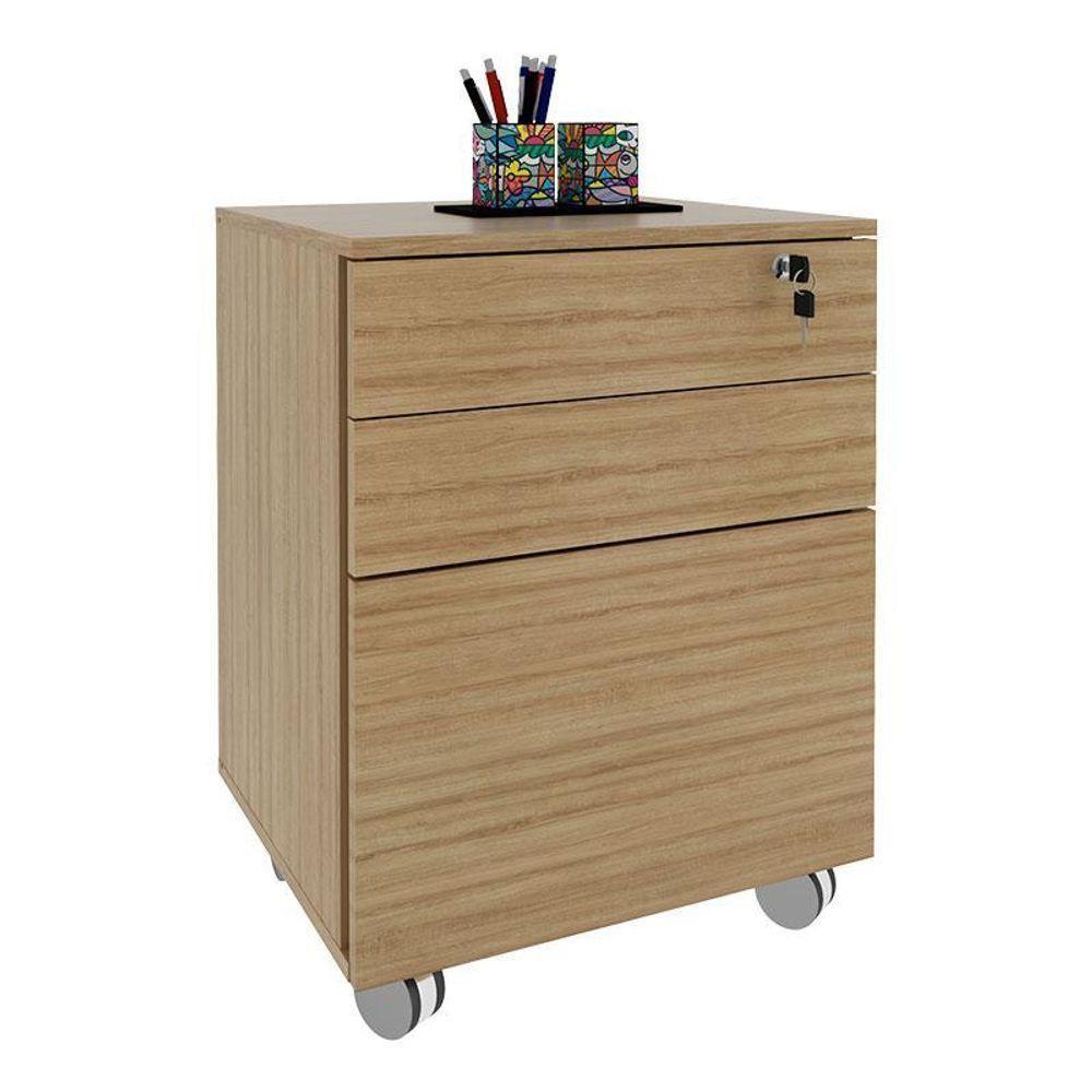 Mesa Para Escritório Me4109 E Armário Gaveteiro Arquivo Me4148 Amêndoa - Tecnomobili - 4