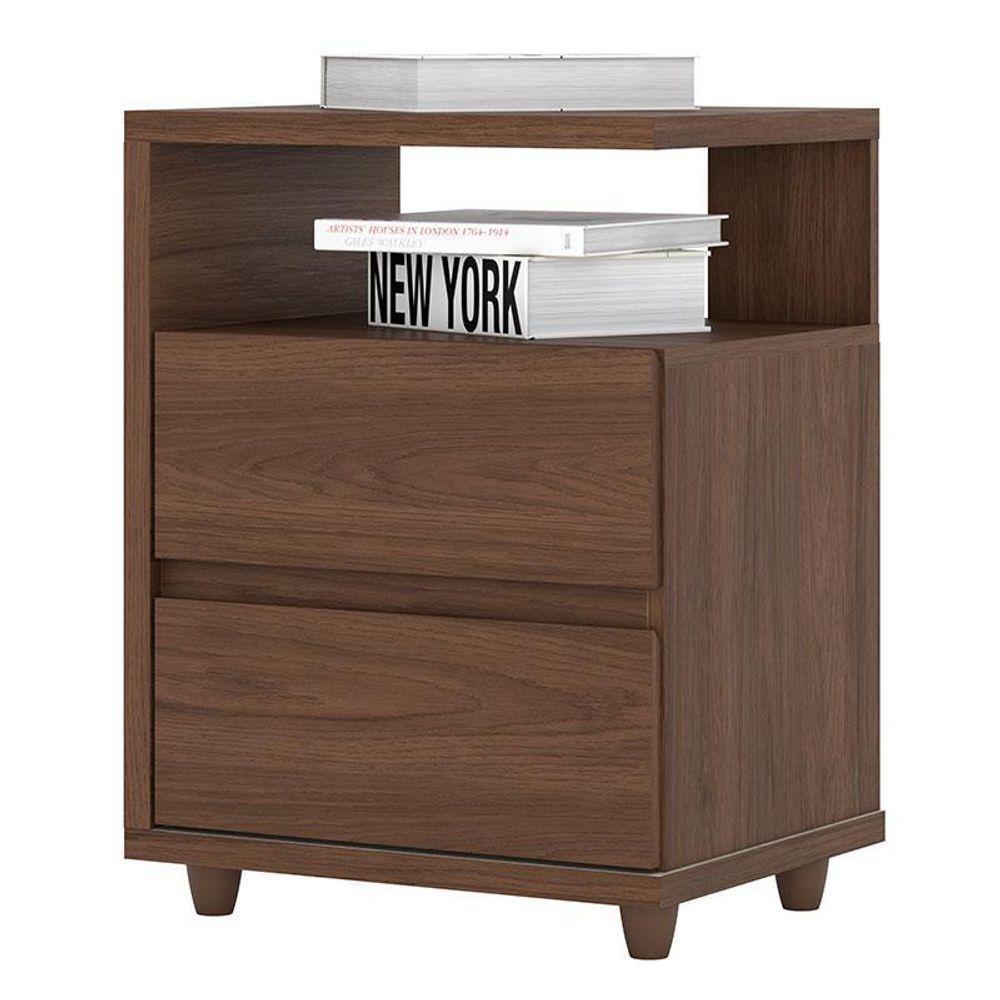 Mesa De Cabeceira Lacy Castanho Hp – Henn - 1