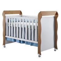 Quarto De Bebê New Selena 4 Portas Com Cômoda Selena E Berço Mirelle Branco Acetinado Amadeirado – Carolina Móveis - 2