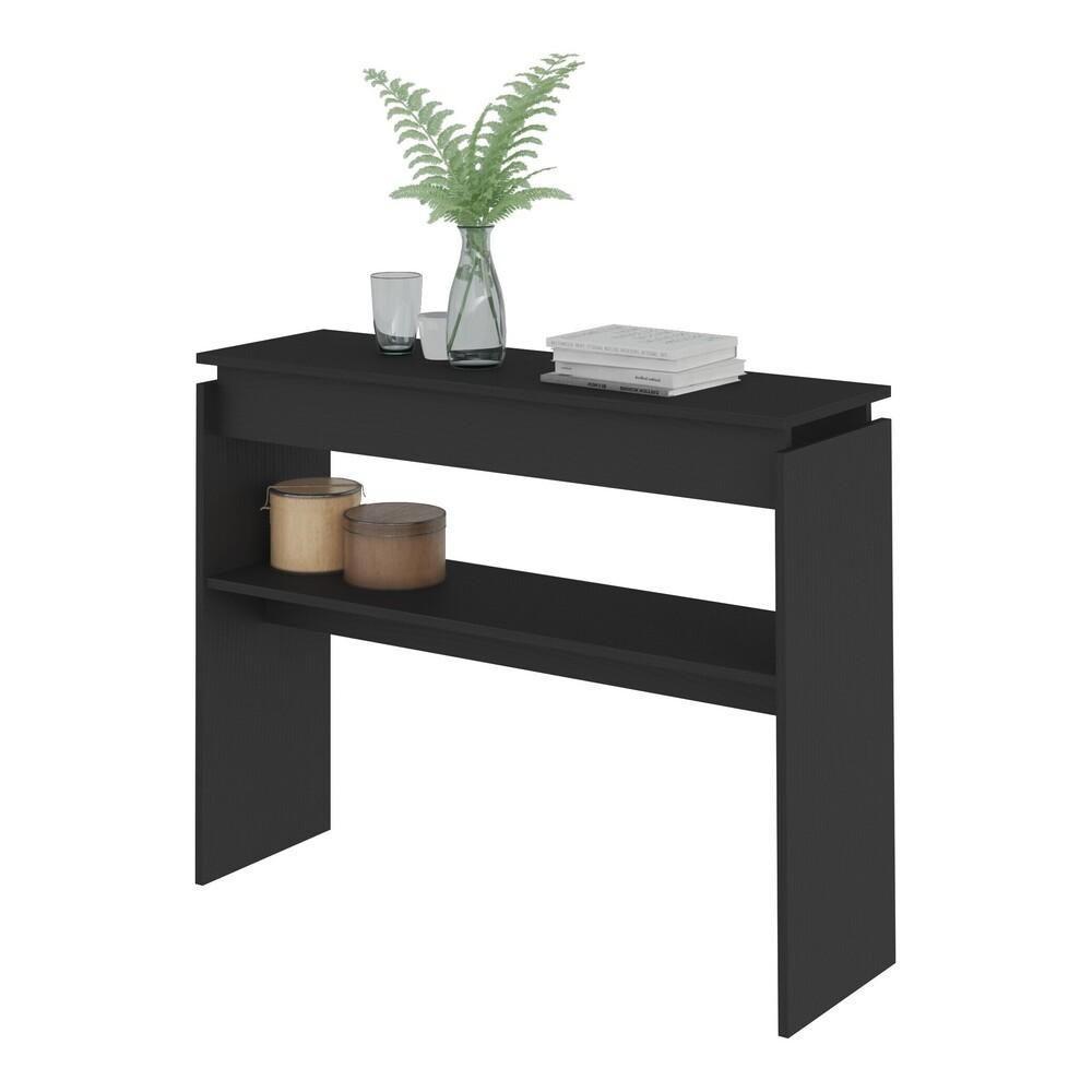 Aparador 100Cm Com Prateleira Multimóveis Cr50028 Preto Preto - 6