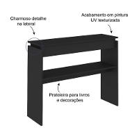 Aparador 100Cm Com Prateleira Multimóveis Cr50028 Preto Preto - 5