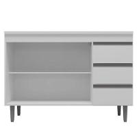 Balcão De Cozinha Andréia Com Tampo 100 Cm Branco – Ajl - 2