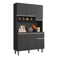 Balcão De Pia Tatiane 120 Cm E Armário Cozinha Kit Márcia Ambiente Cinza Fosco - Ajl - 5