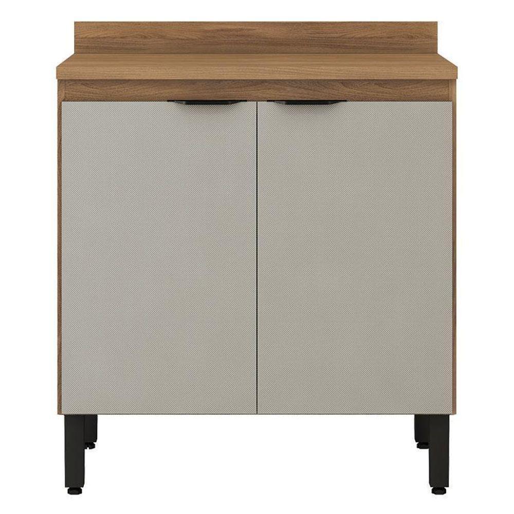 Balcão De Cozinha Firenze 2 Portas 80 Cm Amêndola Touch Nude Prime Tx - Demóbile - 1