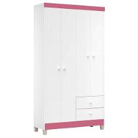 Berço Americano Lara Com Colchão E Guarda Roupa Ternura Baby 4 Portas Branco Flex - Incorplac - 6