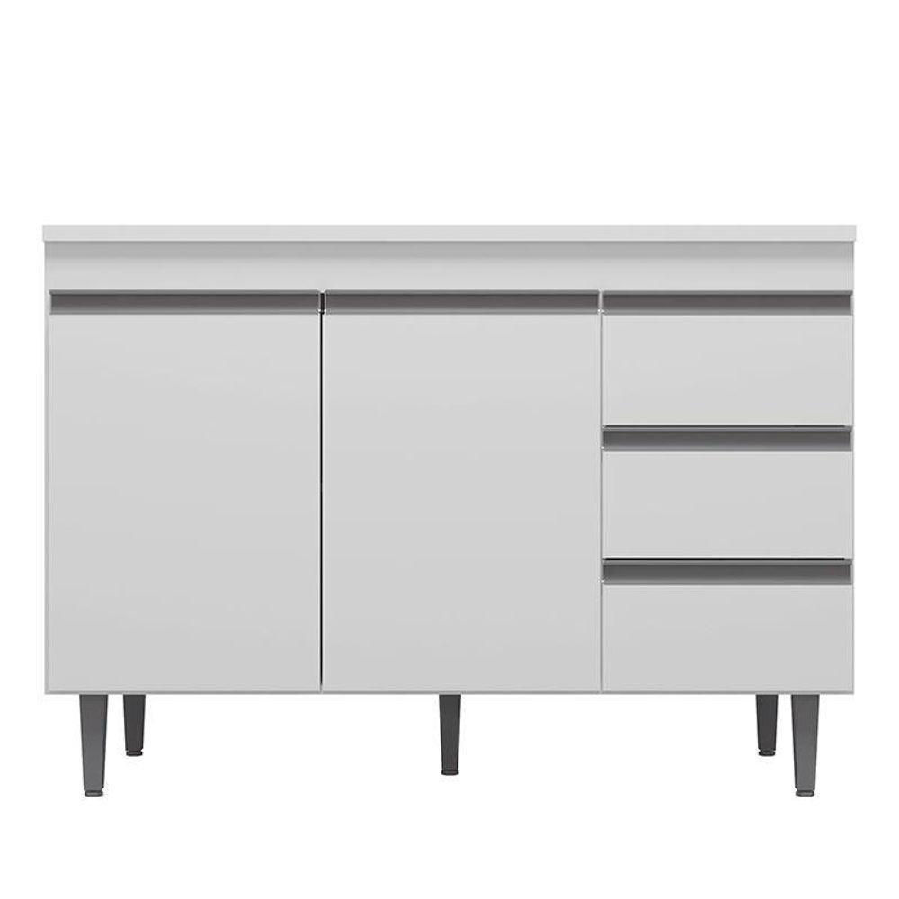 Balcão De Pia Andréia 120 Cm Branco – Ajl - 1