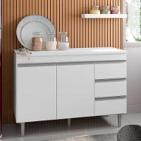 Balcão De Pia Andréia 120 Cm Branco – Ajl - 3