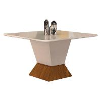 Mesa De Jantar Larissa 135x135 Off White Freijó - Leifer Móveis - 1